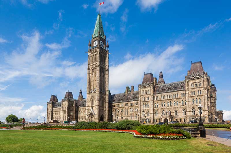 Parliament Buildings in Ottawa, Canada