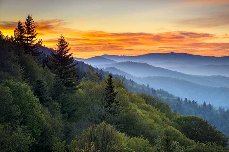 Great Smoky Mountains in the Southeast Region of the U.S.